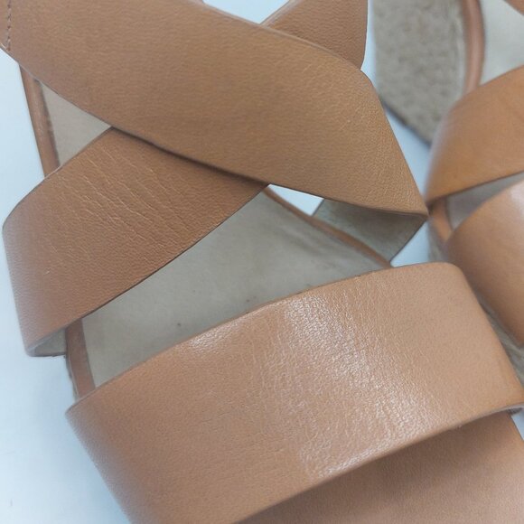 Michael Michael Kors Giovanna Leather Wedge Sandal Women's Size 6.5M - Picture 8 of 15